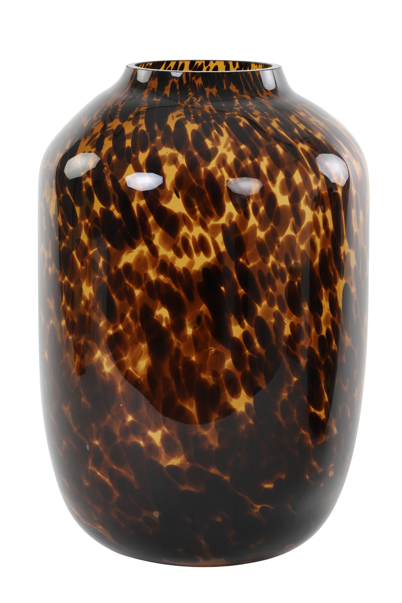 Vase Ø34x50 cm KOBALA glass brown-black