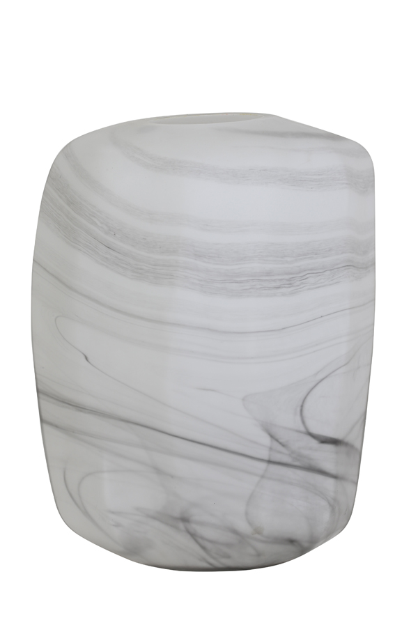 Vase Ø33x42 cm PACENGO glass white+black