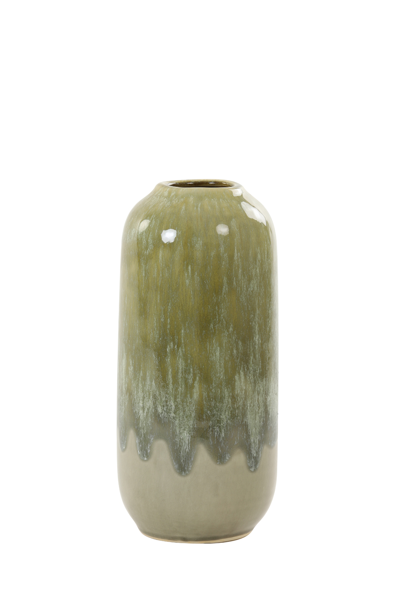 Vase Ø13,5x30 cm DULCI ceramics olive green