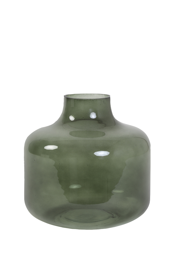 Vase Ø23x24 cm PHIENE glass dark green