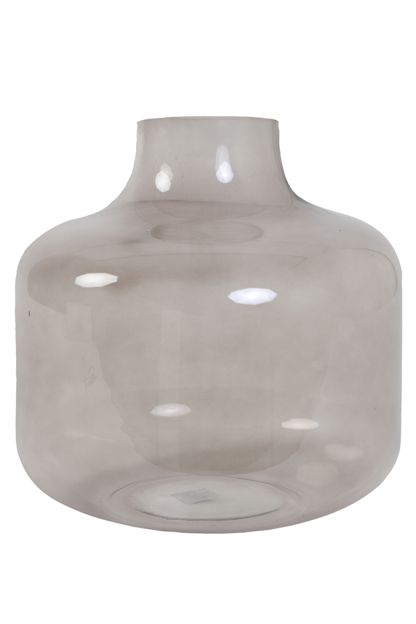 Vase Ø31,5x30 cm PHIENE glass light grey