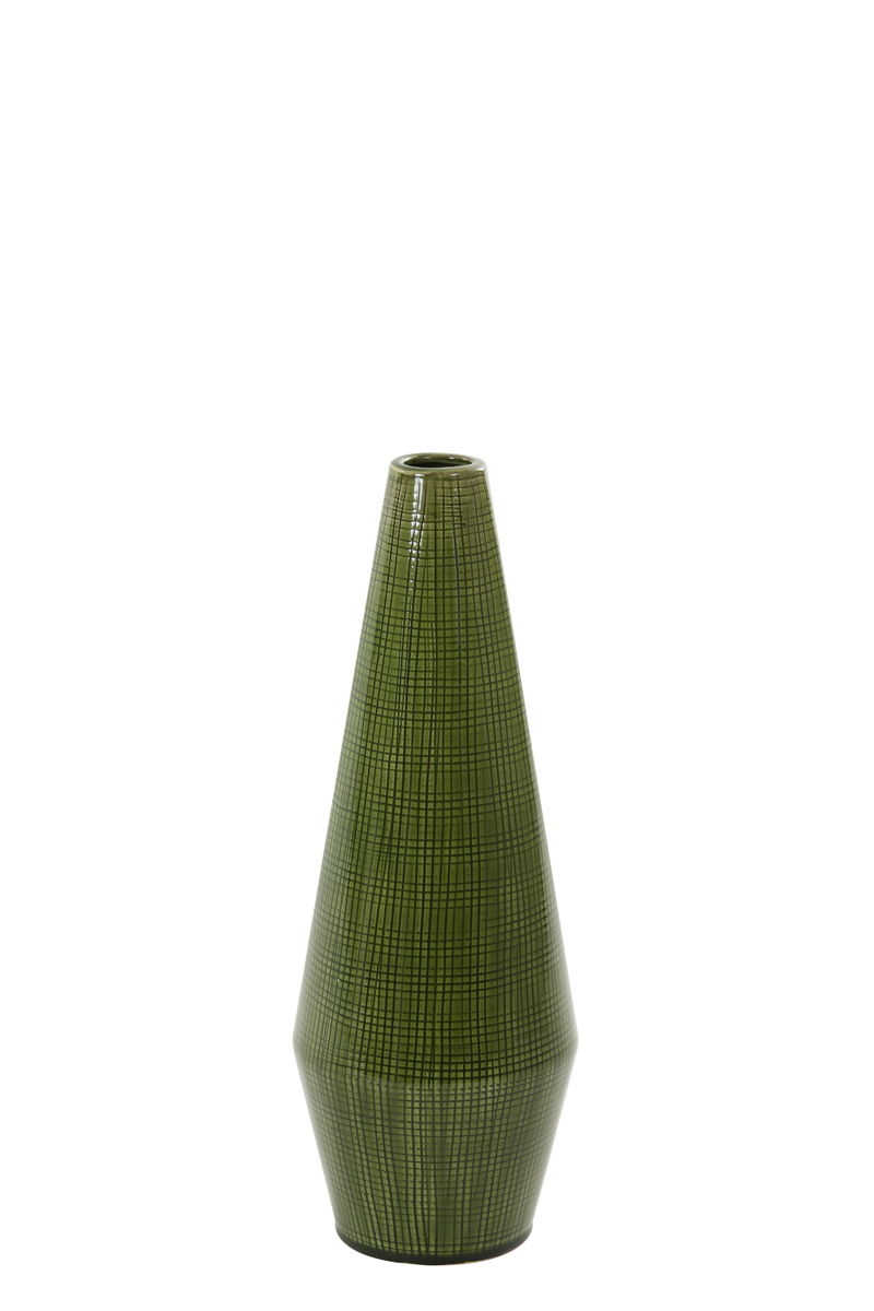 Vase Ø15,5x62 cm ISIDORO ceramics olive green