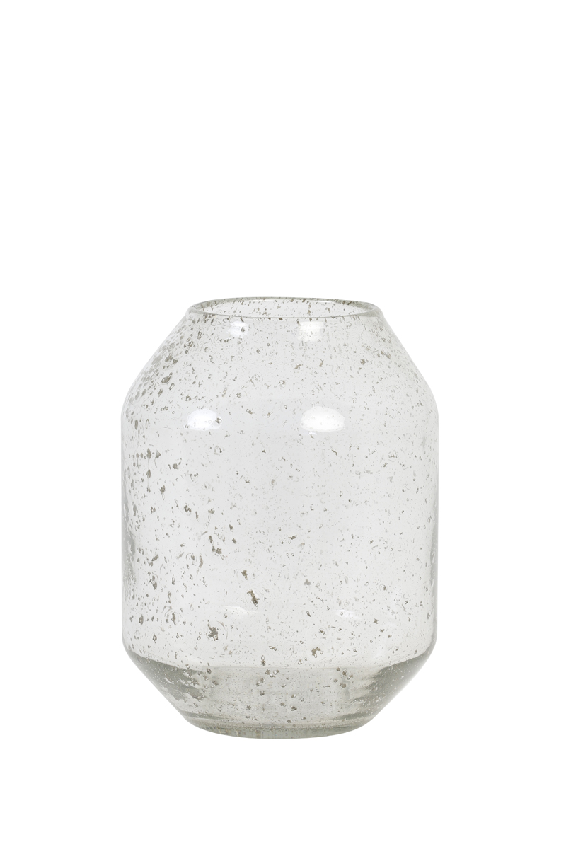 Vase Ø15x20 cm SOGODA glass stone finish clear