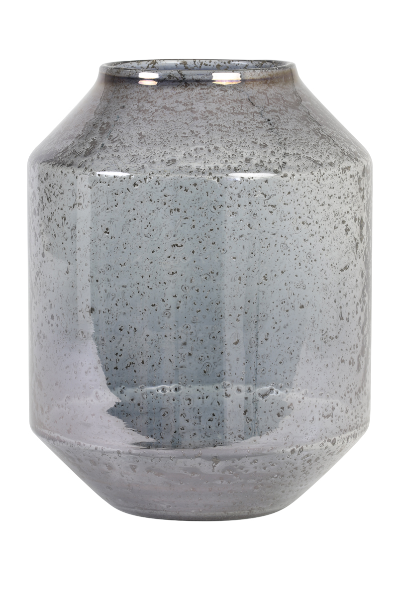 Vase Ø23x30,5 cm SOGODA glass stone finish blue