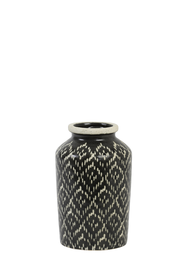Vase Ø12,5x20,5 cm ELBAS ceramics black+white