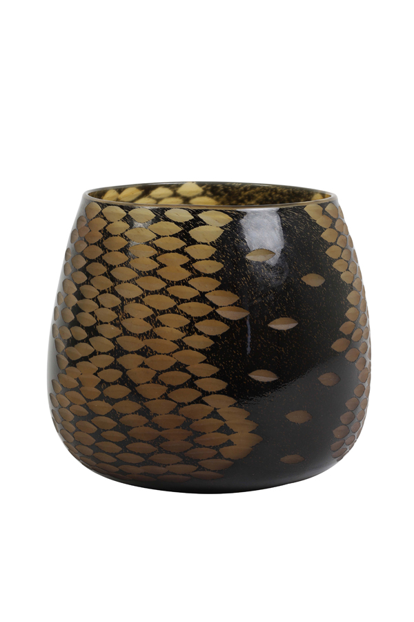 Vase deco Ø21,5x19 cm WESTEL glass brown