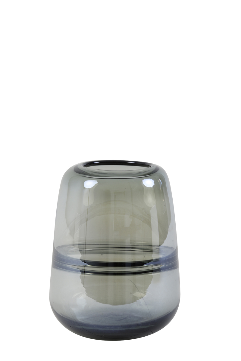 Vase Ø13x18 cm ERMIDA glass grey lustre