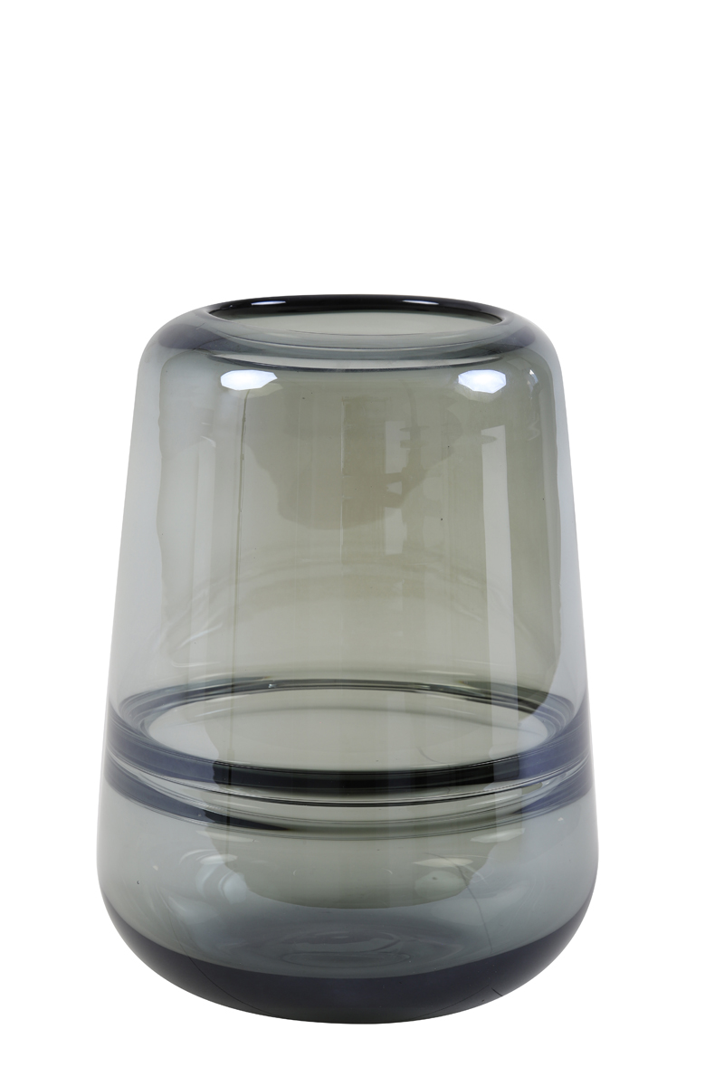 Vase Ø16,5x22 cm ERMIDA glass grey lustre