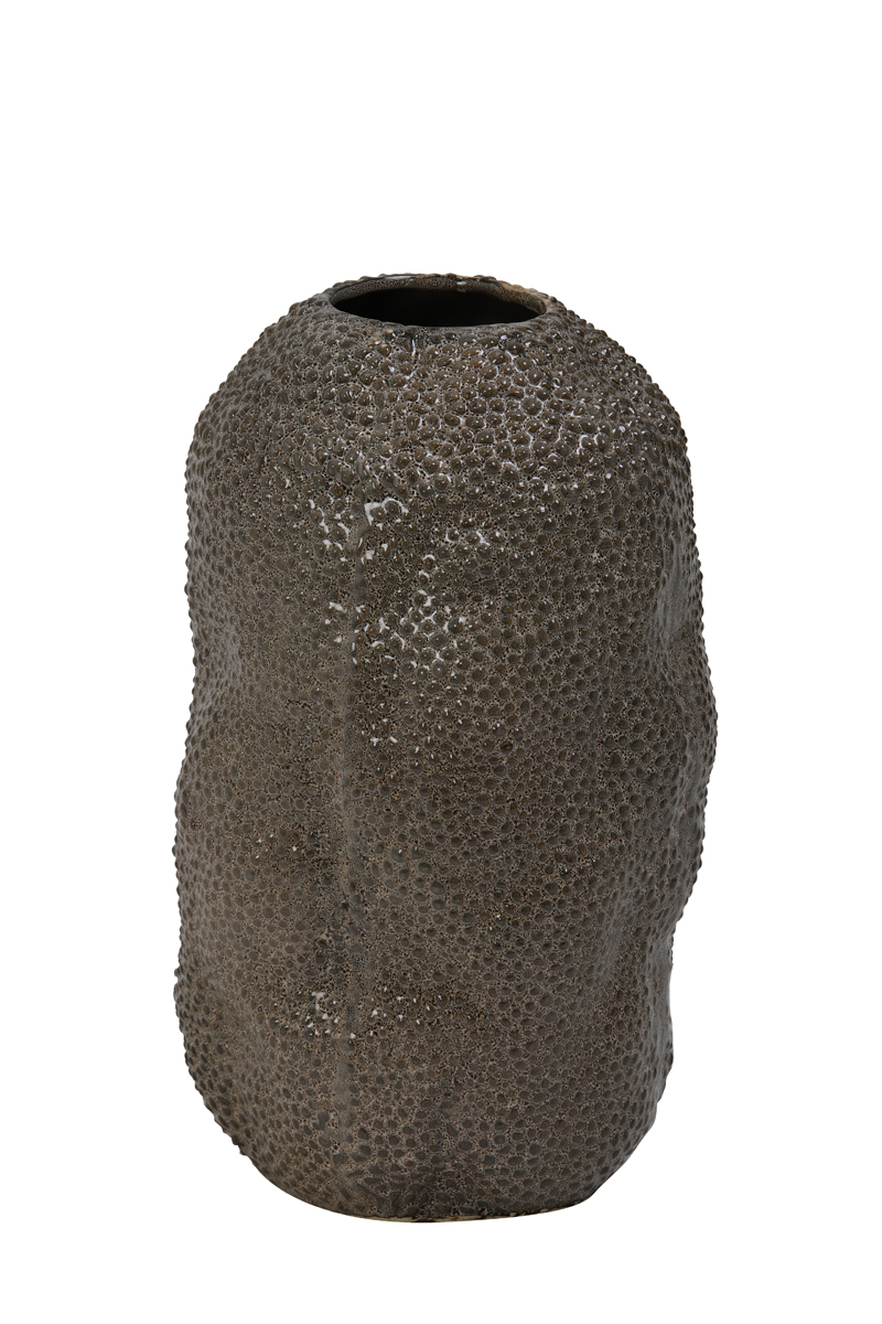 Vase deco Ø15x25,5 cm ODYSSEE ceramics dark brown