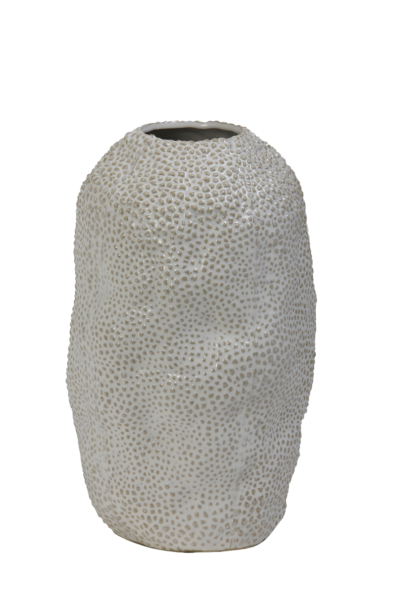 Vase deco Ø15x25,5 cm ODYSSEE ceramics cream