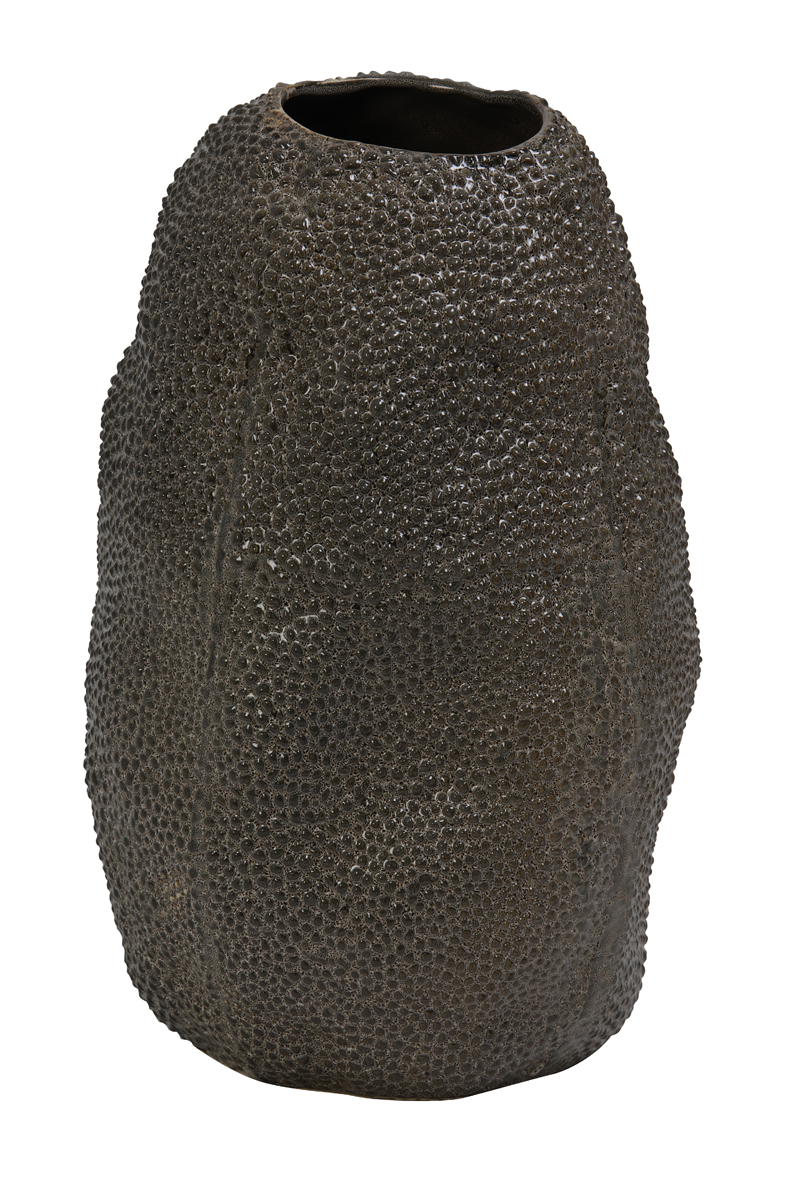 Vase deco Ø19,5x31,5 cm ODYSSEE ceramics dark brown