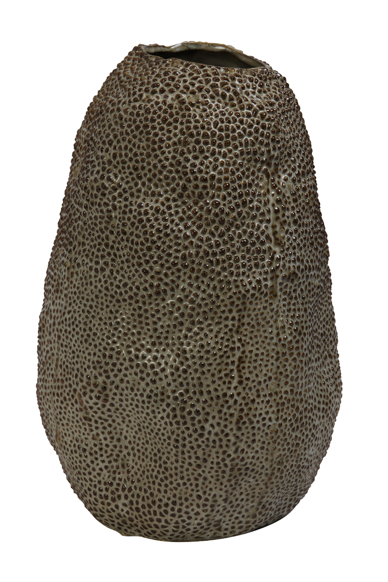 Vase deco Ø19,5x31,5 cm ODYSSEE ceramics light brown