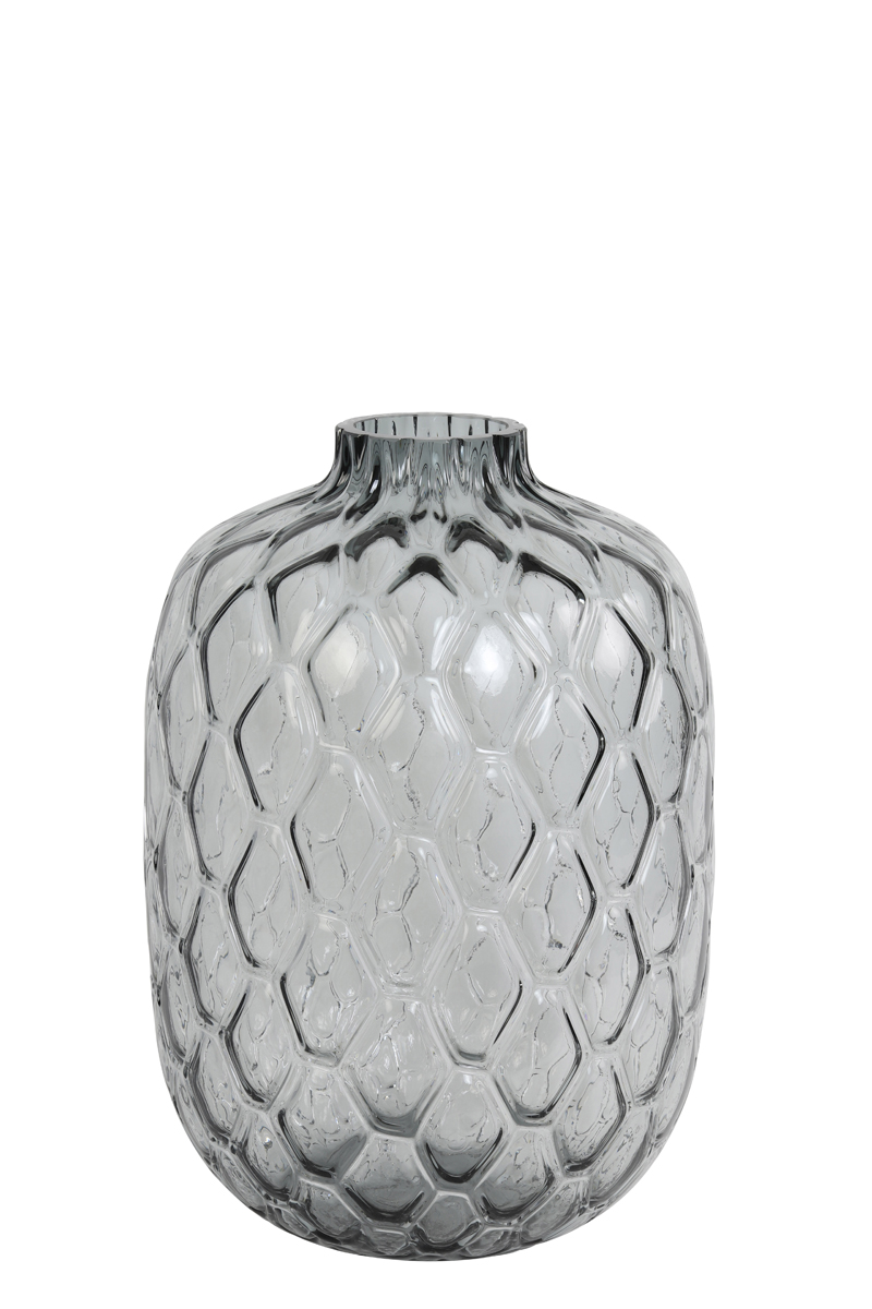 Vase Ø29x42 cm CARINO glass grey