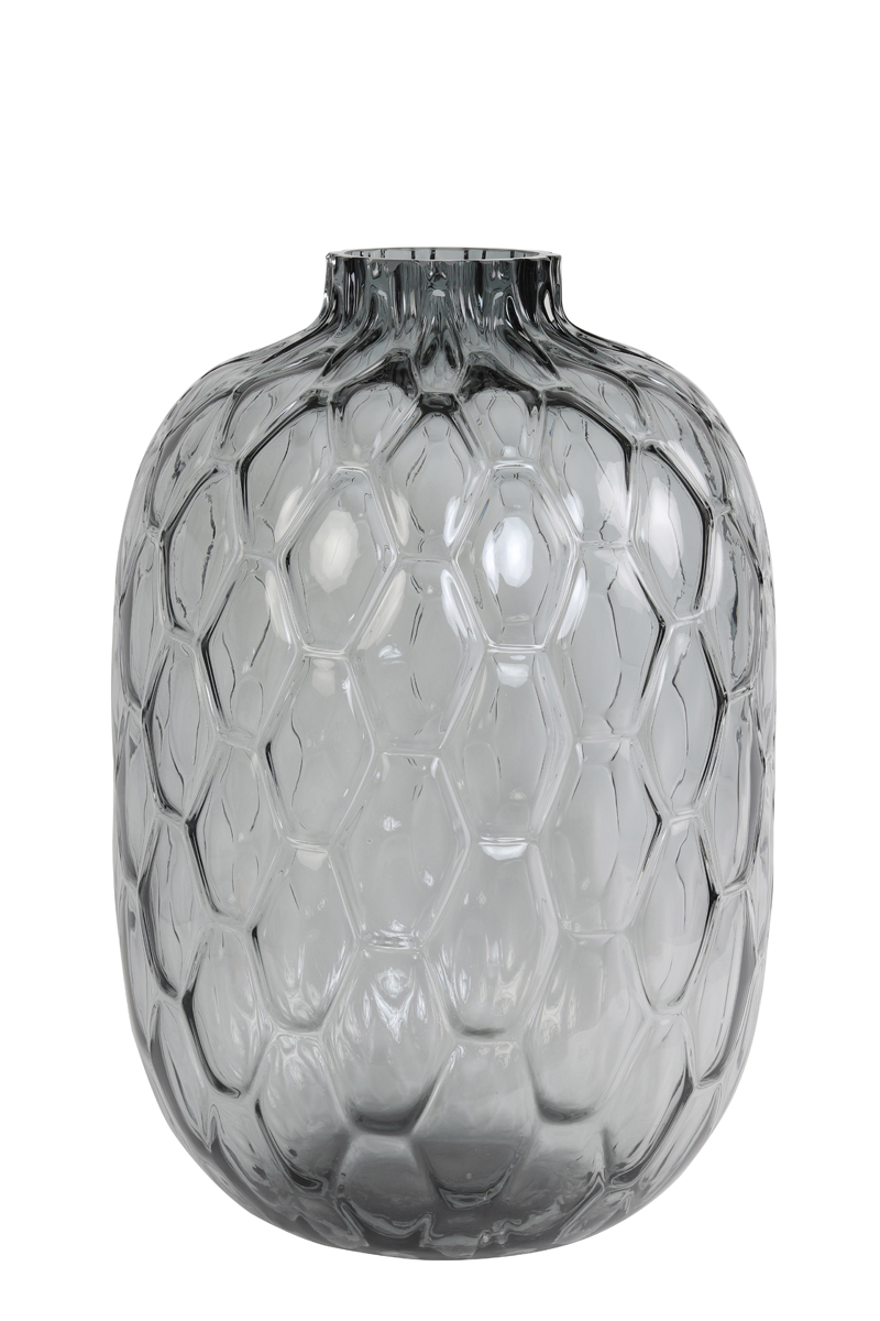 Vase Ø34x50 cm CARINO glass grey