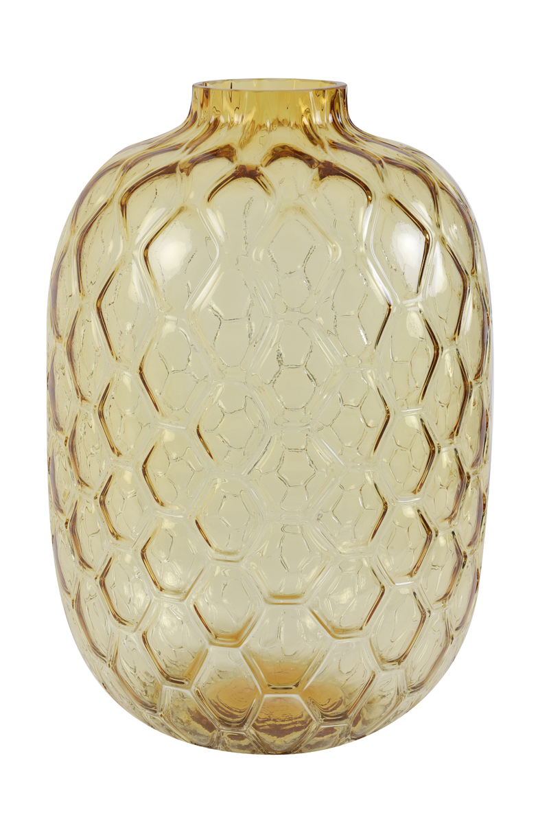 Vase Ø34x50 cm CARINO glass amber