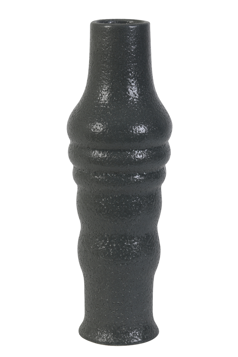 Vase Ø13x40 cm NEROLI ceramics dark grey