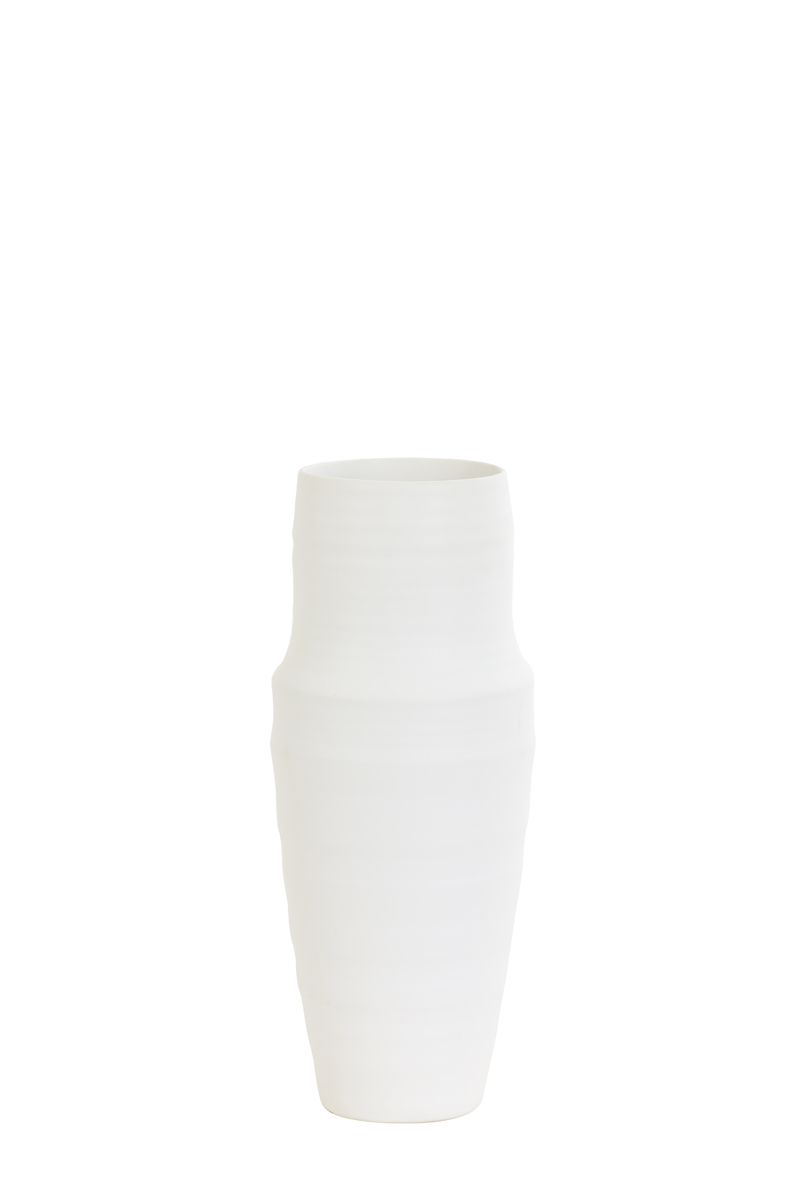 Vase deco Ø14x35,5 cm PICACHO ceramics matt white