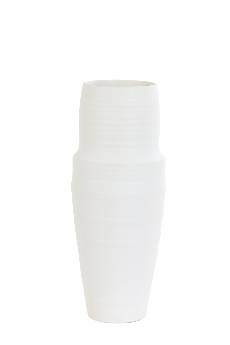 Vase deco Ø17,5x44,5 cm PICACHO ceramics matt white