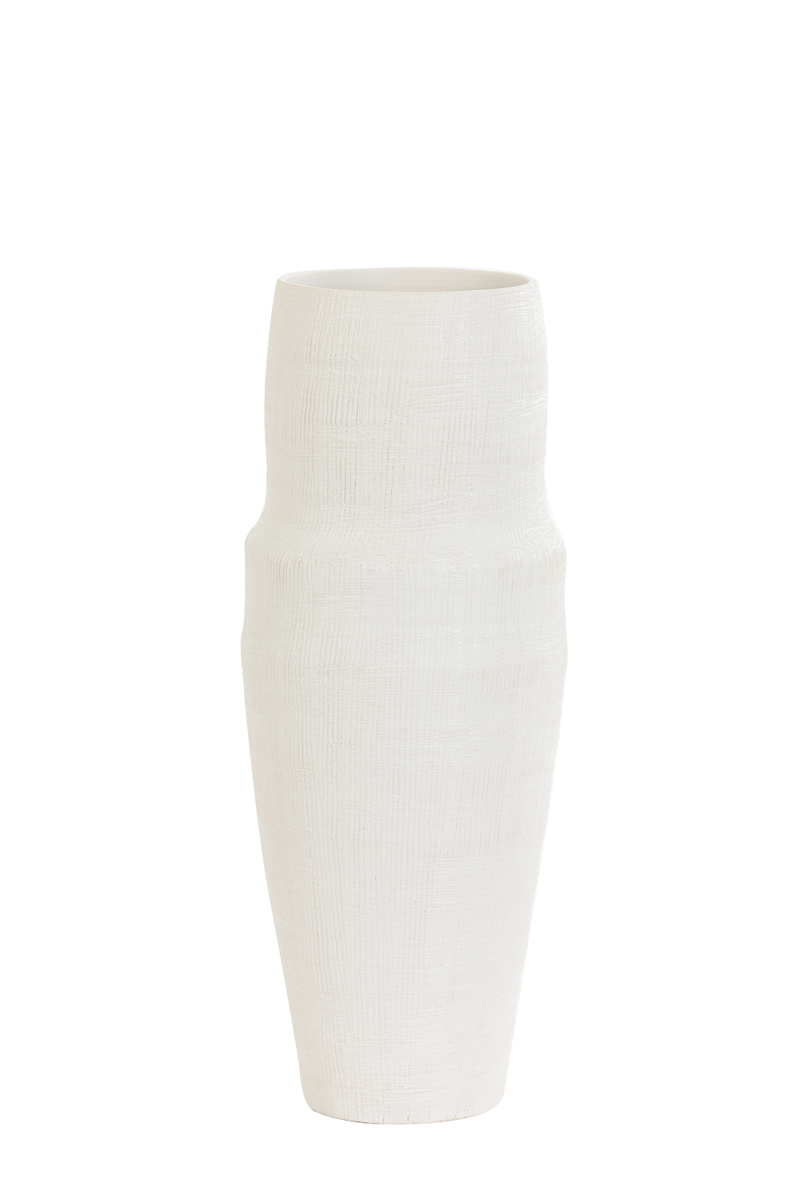 Vase deco Ø17,5x44,5 cm PICACHO ceramics matt cream