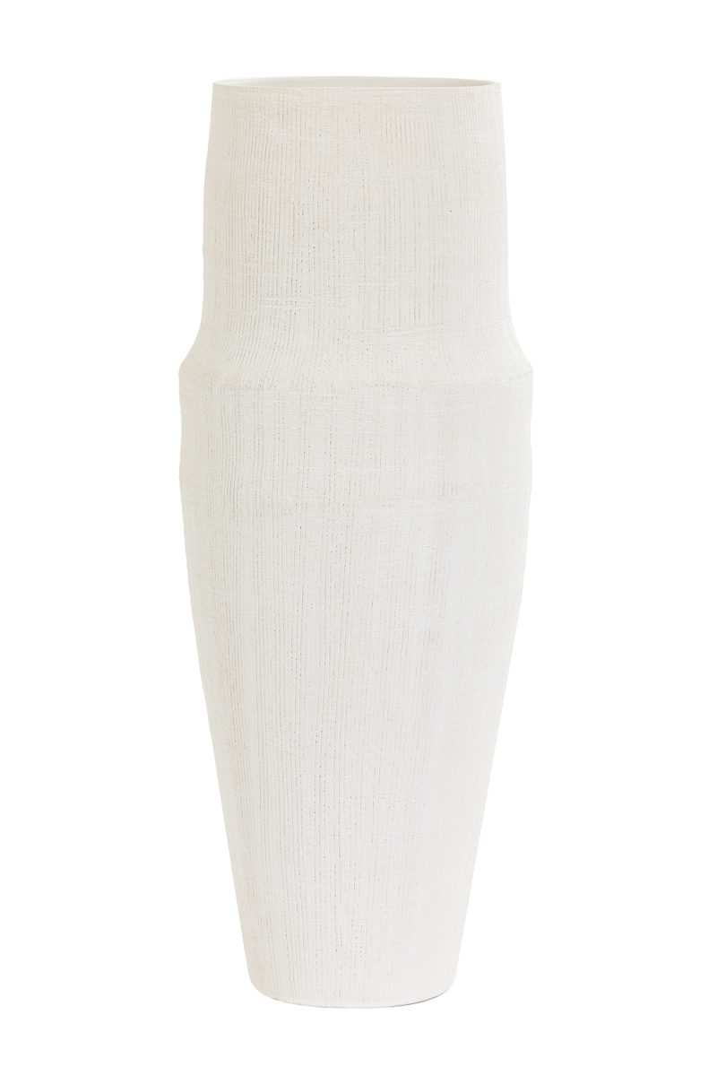 Vase deco Ø21x54,5 cm PICACHO ceramics matt cream