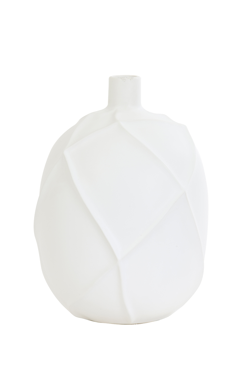 Vase deco Ø23x32 cm VENTANO ceramics matt white