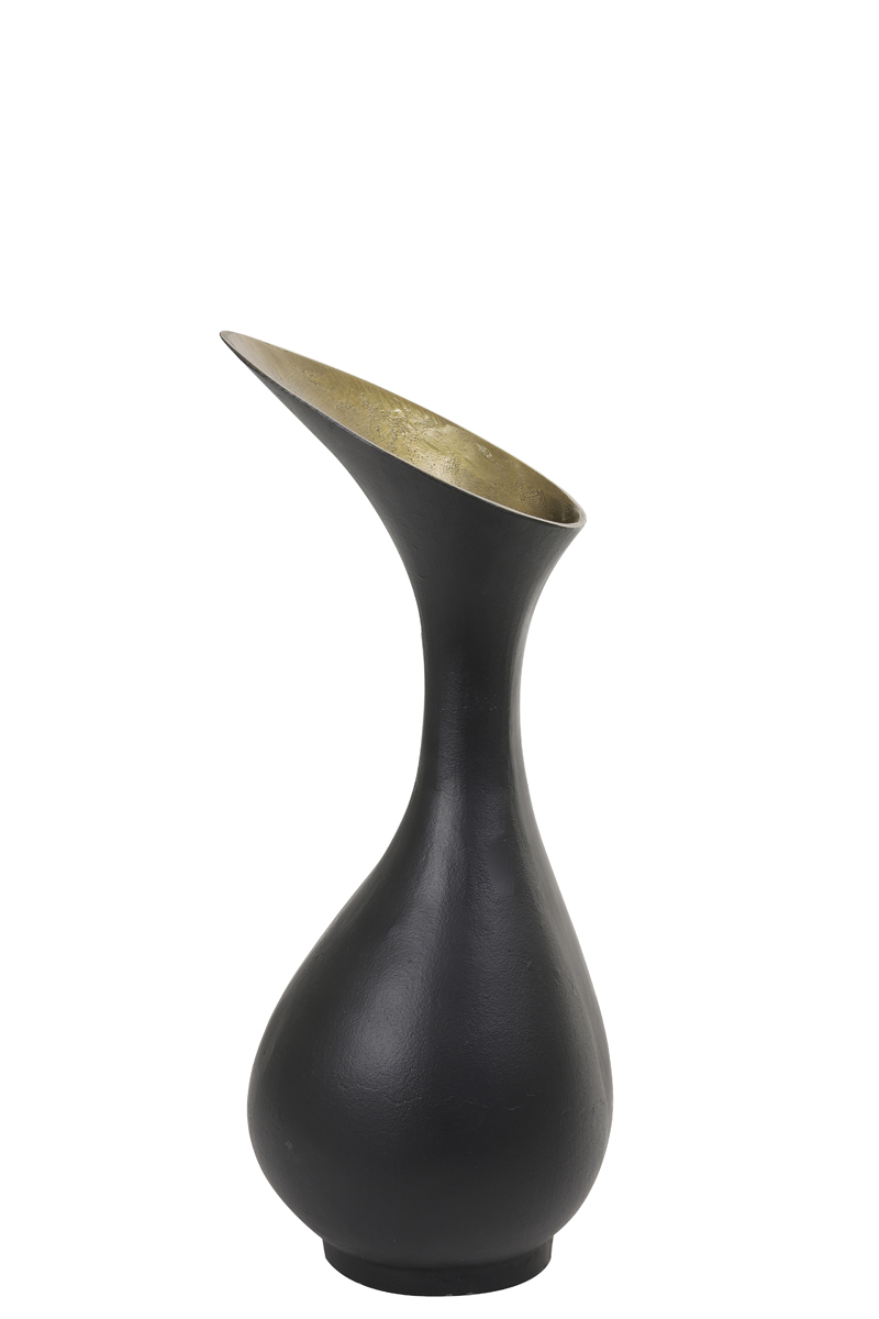 Vase deco 25,5x23,5x61 cm TILIPI matt black+bronze