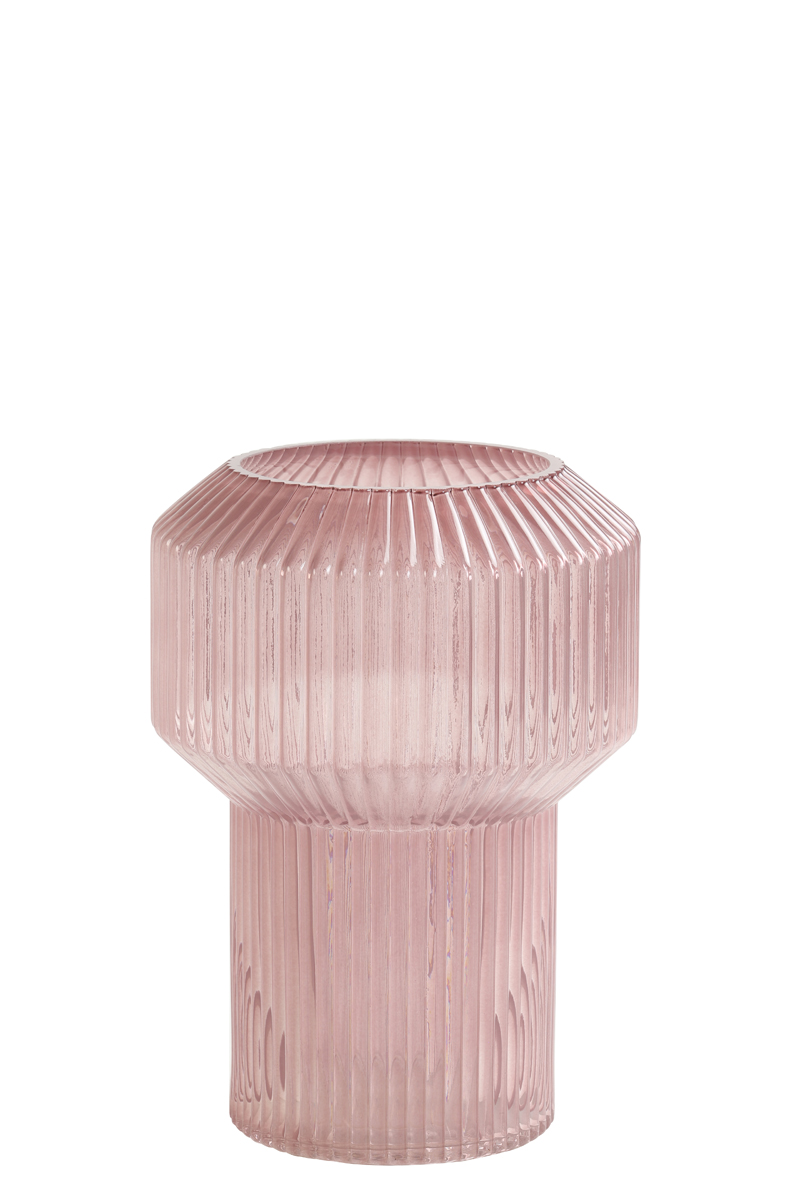 Vase Ø16x23 cm LEILA glass old pink