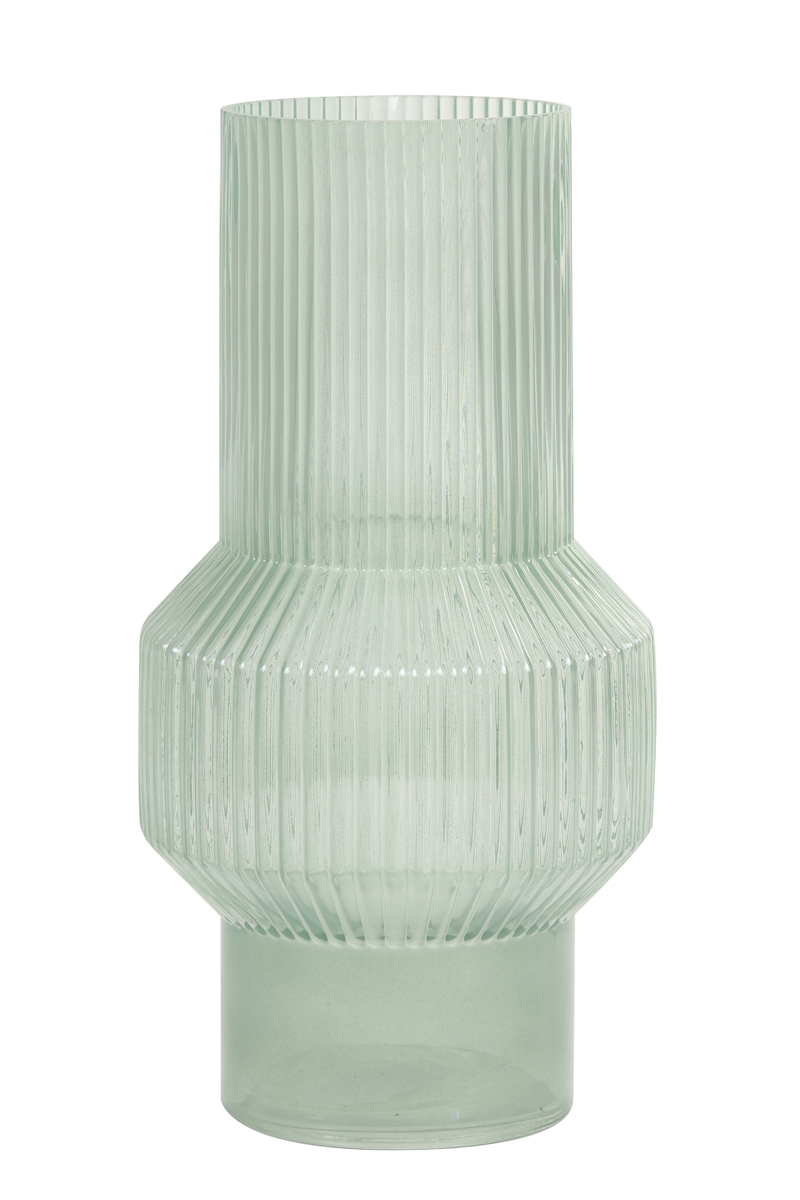 Vase Ø19x35 cm LEILA glass grey green
