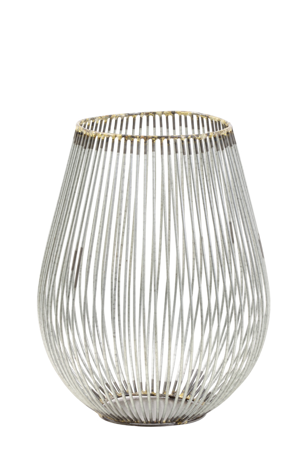 Tealight Ø16x20 cm VENADE antique silver