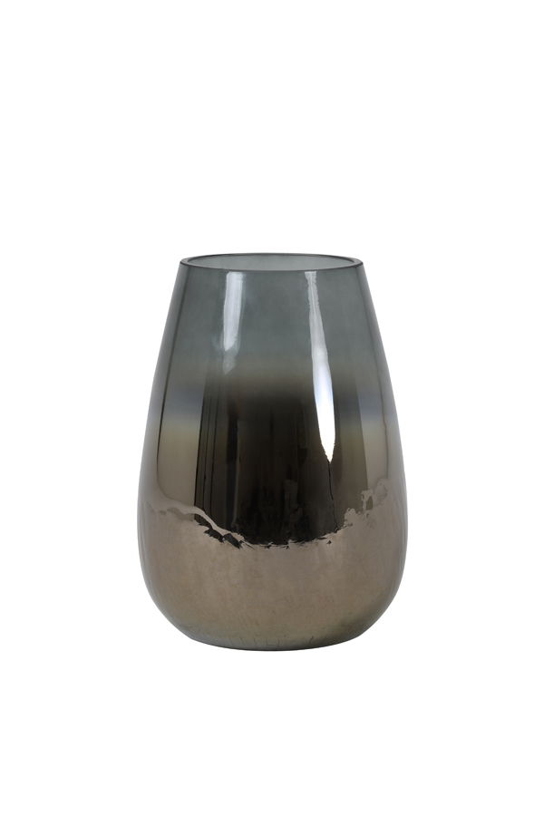 Vase Ø19x26 cm IZEDA glass metallic grey