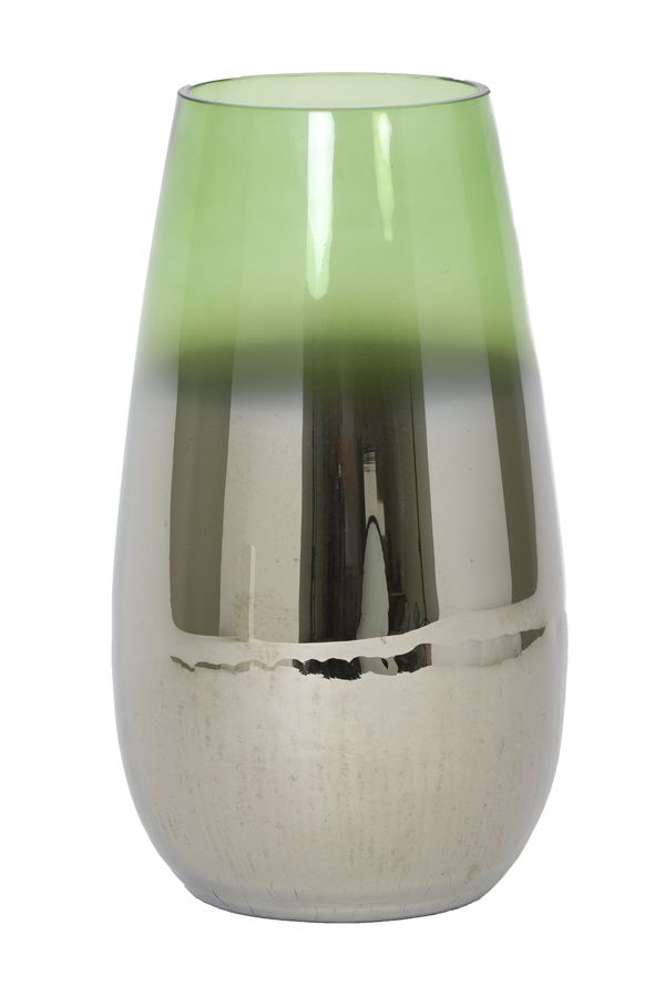 Vase Ø23x40 cm IZEDA glass metallic green
