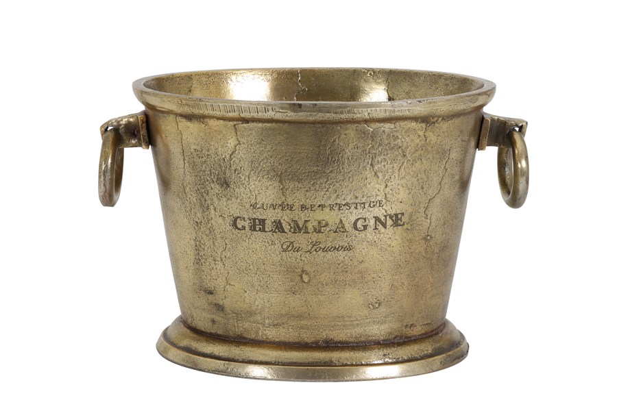 Champagne cooler 39x25x25 cm CRISTAL antique bronze