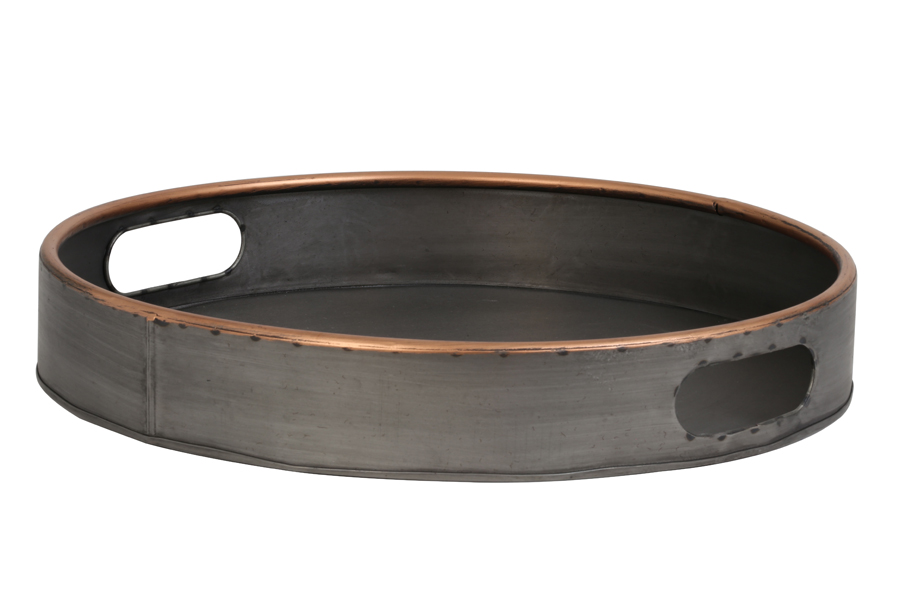 Tray Ø45x7,5 cm FLORO tin copper
