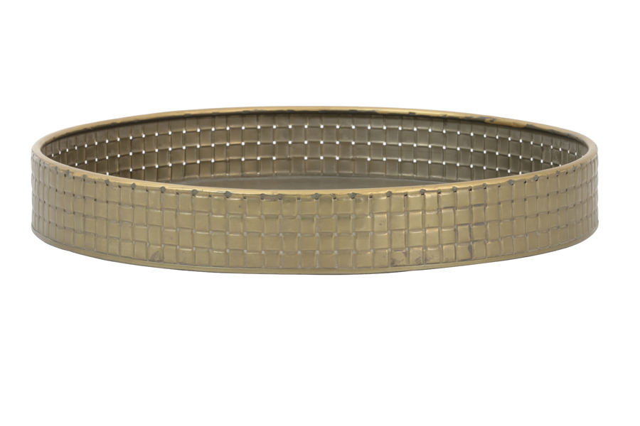 Tray Ø39x8,5 cm STAVO tin bronze