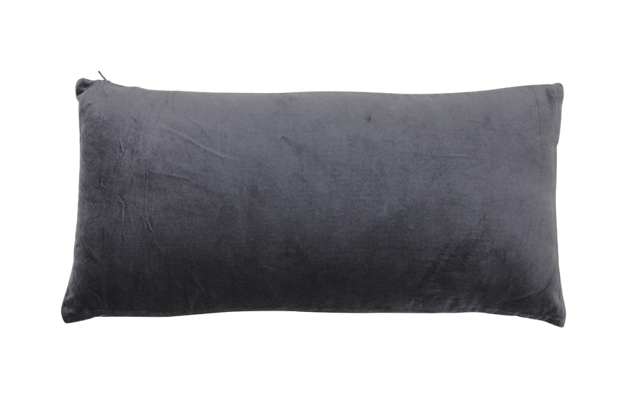 Cushion 60x30 cm KHIOS velvet anthracite