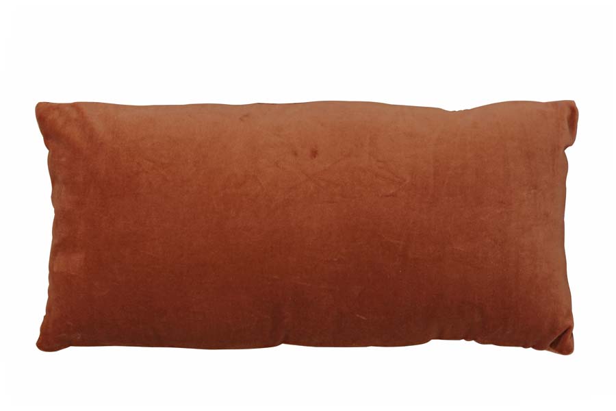 Cushion 60x30 cm KHIOS velvet terracotta