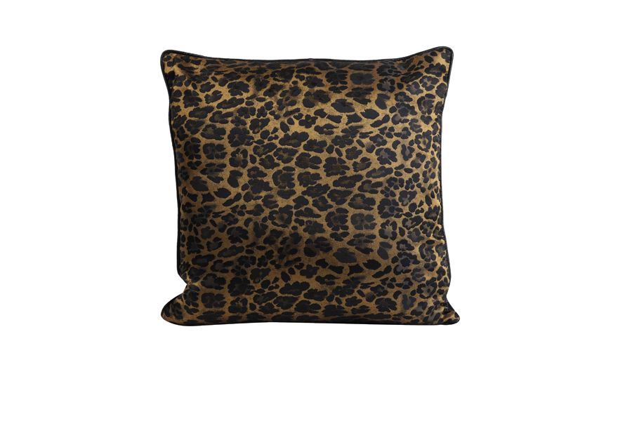 Cushion 45x45 cm LEOPARD brown/gold