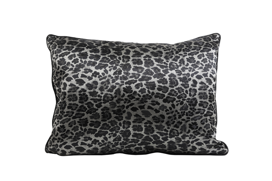 Cushion 60x45 cm LEOPARD grey