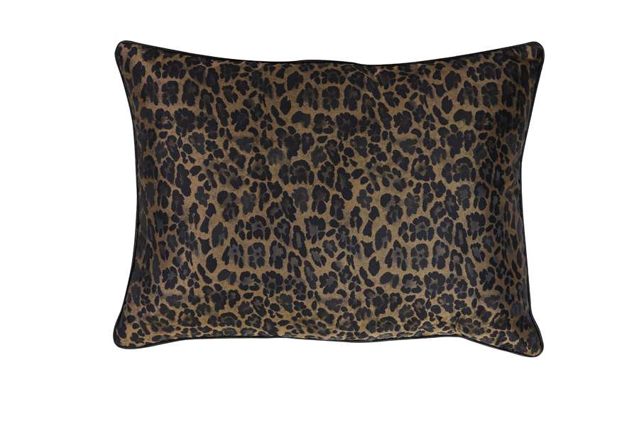 Cushion 60x45 cm LEOPARD brown/gold