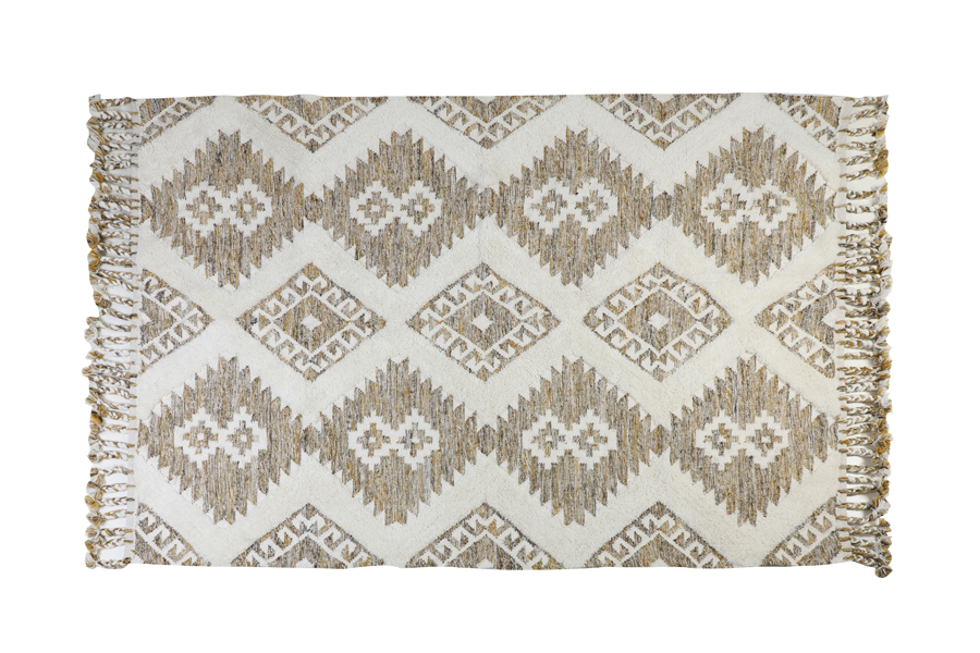 Rug 230x160 cm SUWADI ocher-white