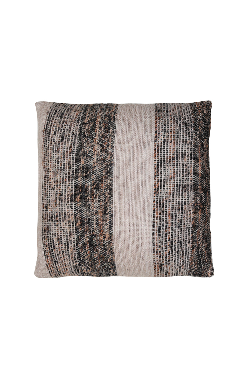 Cushion 45x45 cm MAMOUD light brown-dark brown striped