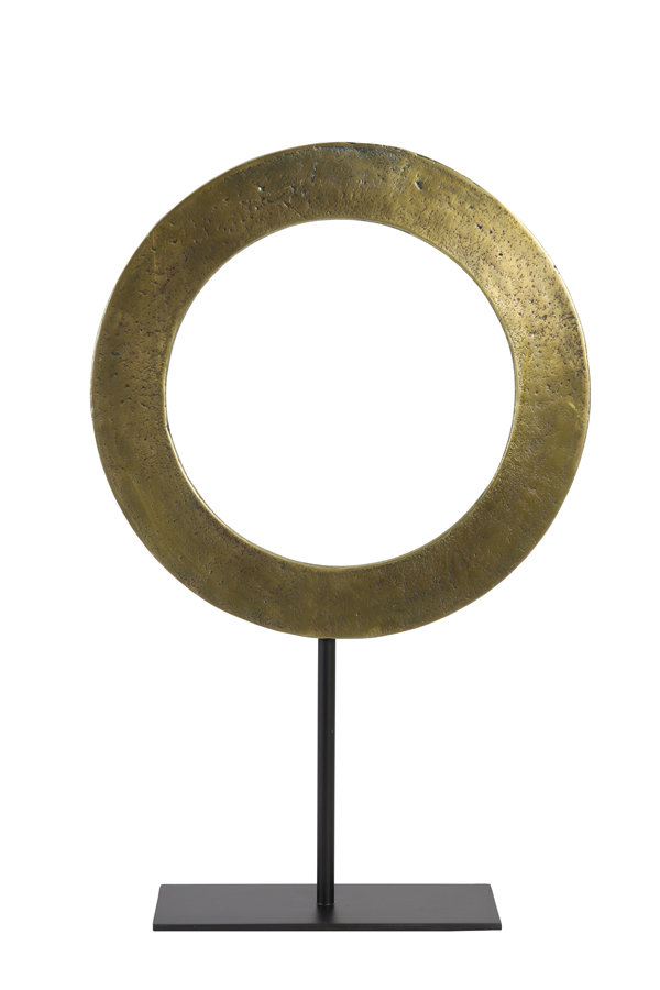 Ornament on base 35x10x56 cm WAIWO raw ant bronze-matt black