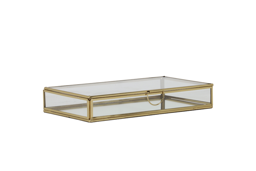 Deco box 25x14x4 cm ALESSINA gold