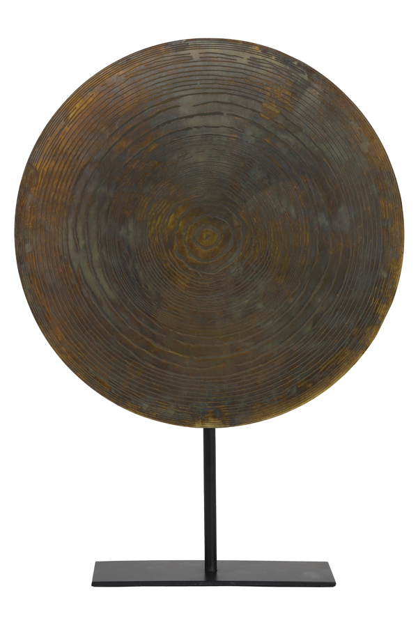 Ornament on base 40x10x56 cm GARAS fiery bronze-matt black