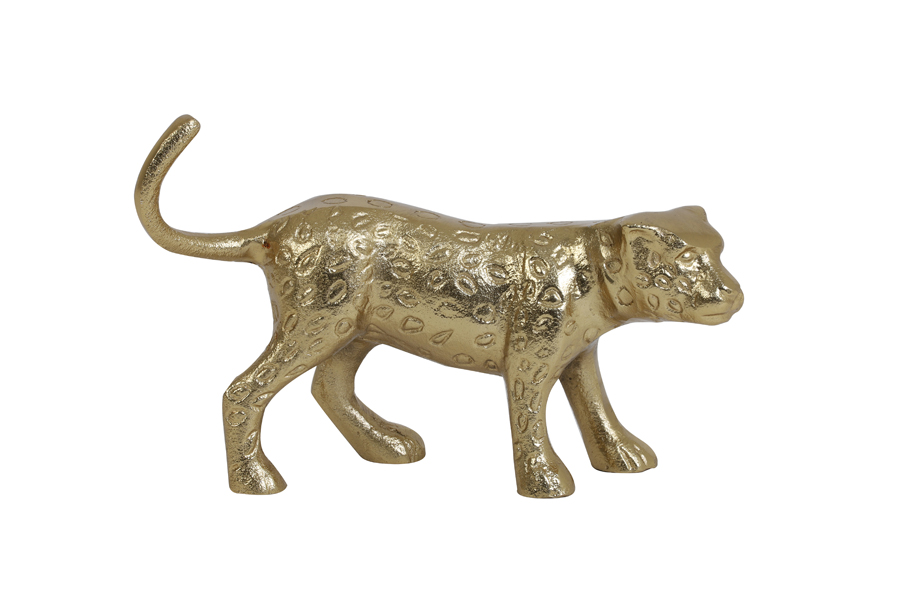 Ornament 20,5x5,5x13 cm PANTHER gold