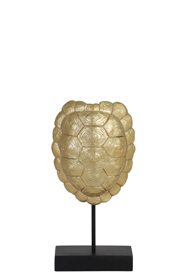 Ornament on base 13x6,5x26,5 cm TURTLE gold-black