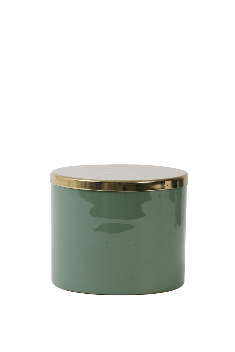 Deco box Ø13,5x11 cm ALEGRANZA green blue