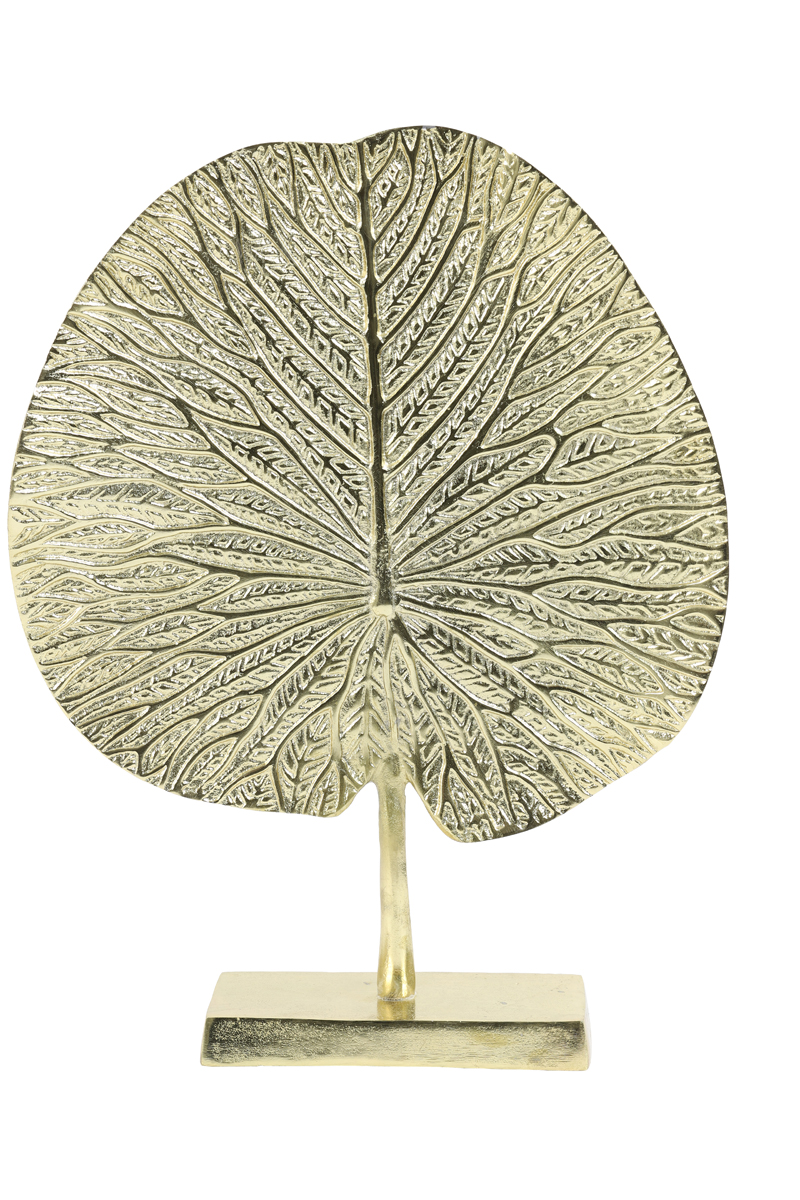 Ornament on base 34x9x43 cm LEAF gold