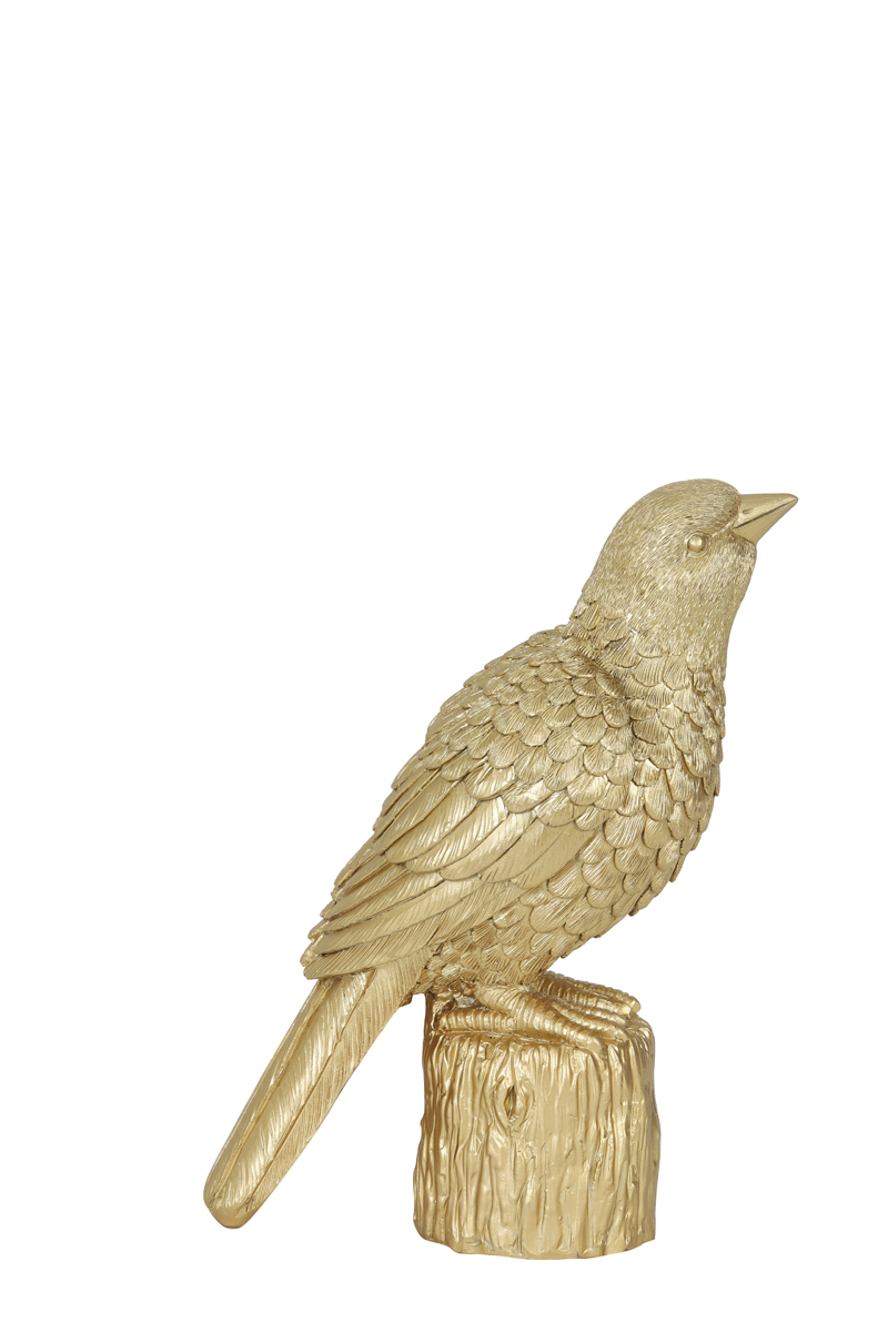 Ornament 15x8x20,5 cm BIRD gold