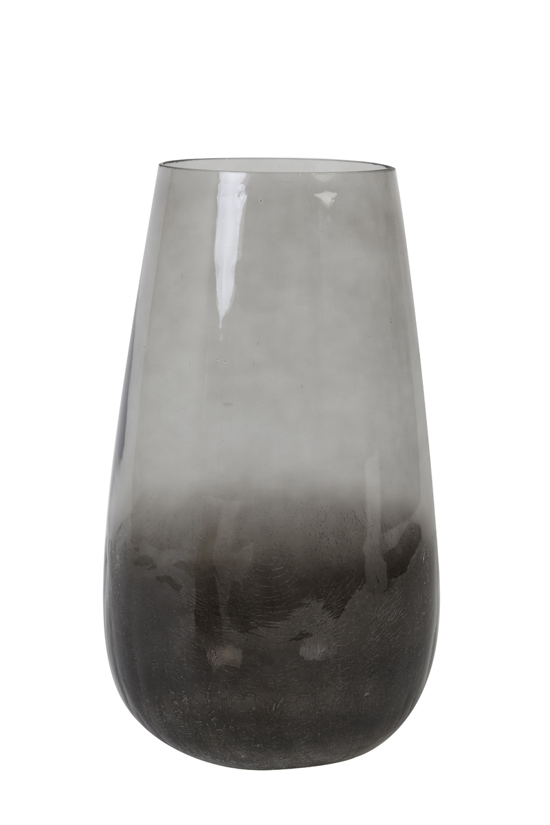 Vase Ø23x41 cm PERLY smoked glass grey